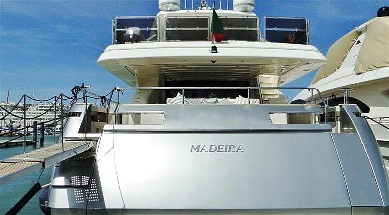 a large white boat aboard PRATA DO LYS Yacht for Sale