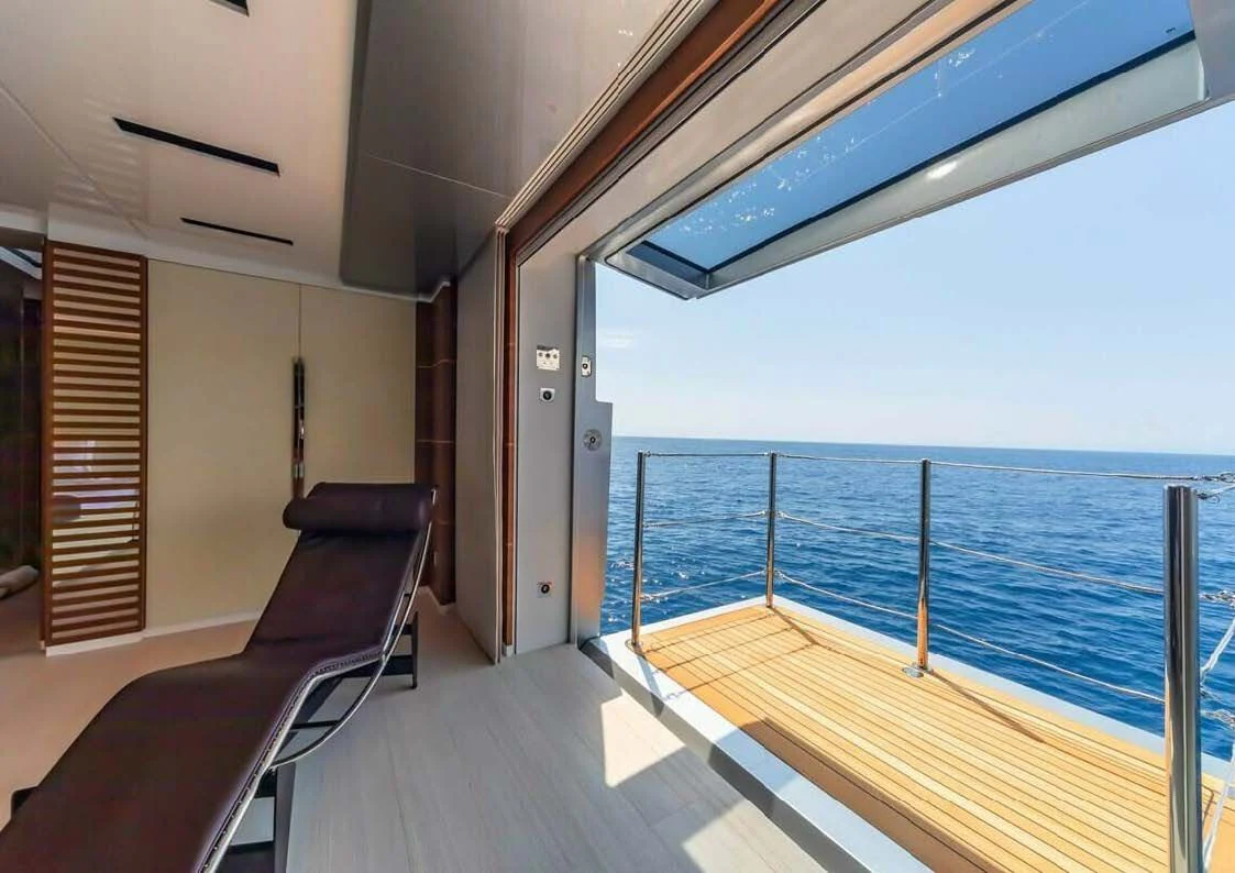 a boat on the water aboard LADY A Yacht for Sale