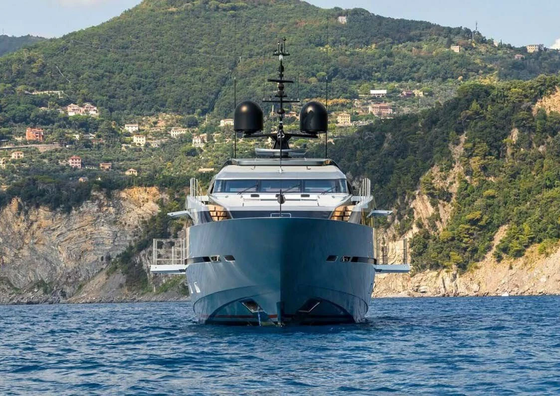 a boat in the water aboard LADY A Yacht for Sale
