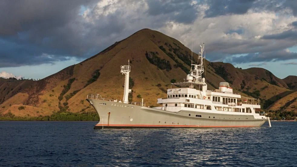 a boat on the water aboard SALILA Yacht for Sale