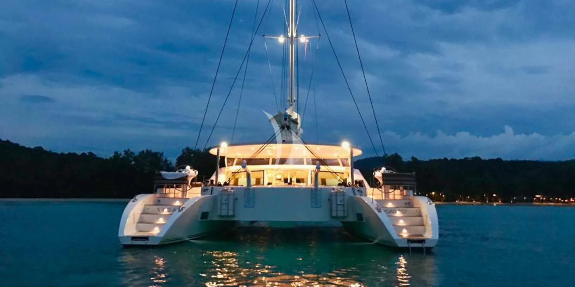 a boat on the water aboard LAYSAN Yacht for Sale