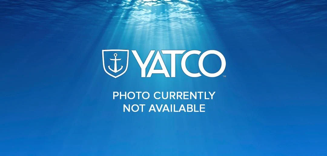 a blue background with a white logo aboard LAYSAN Yacht for Sale