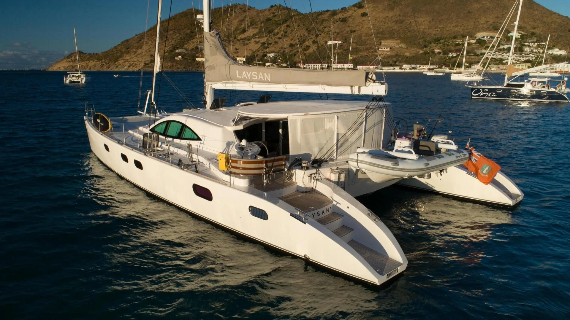 a boat in the water aboard LAYSAN Yacht for Sale