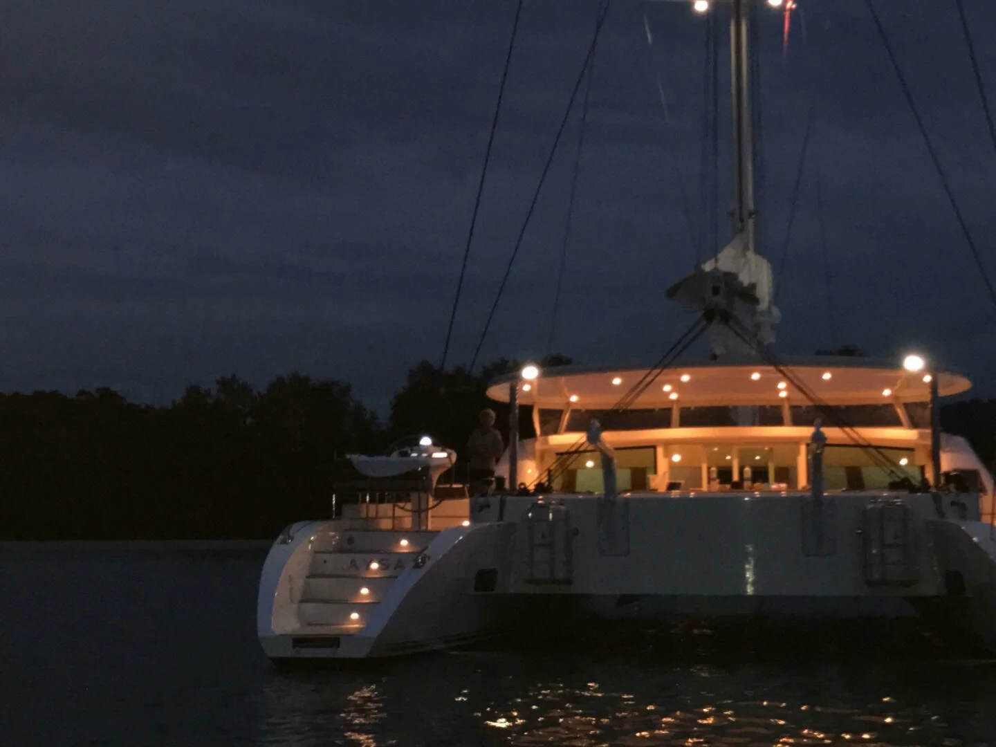 a boat on the water aboard LAYSAN Yacht for Sale