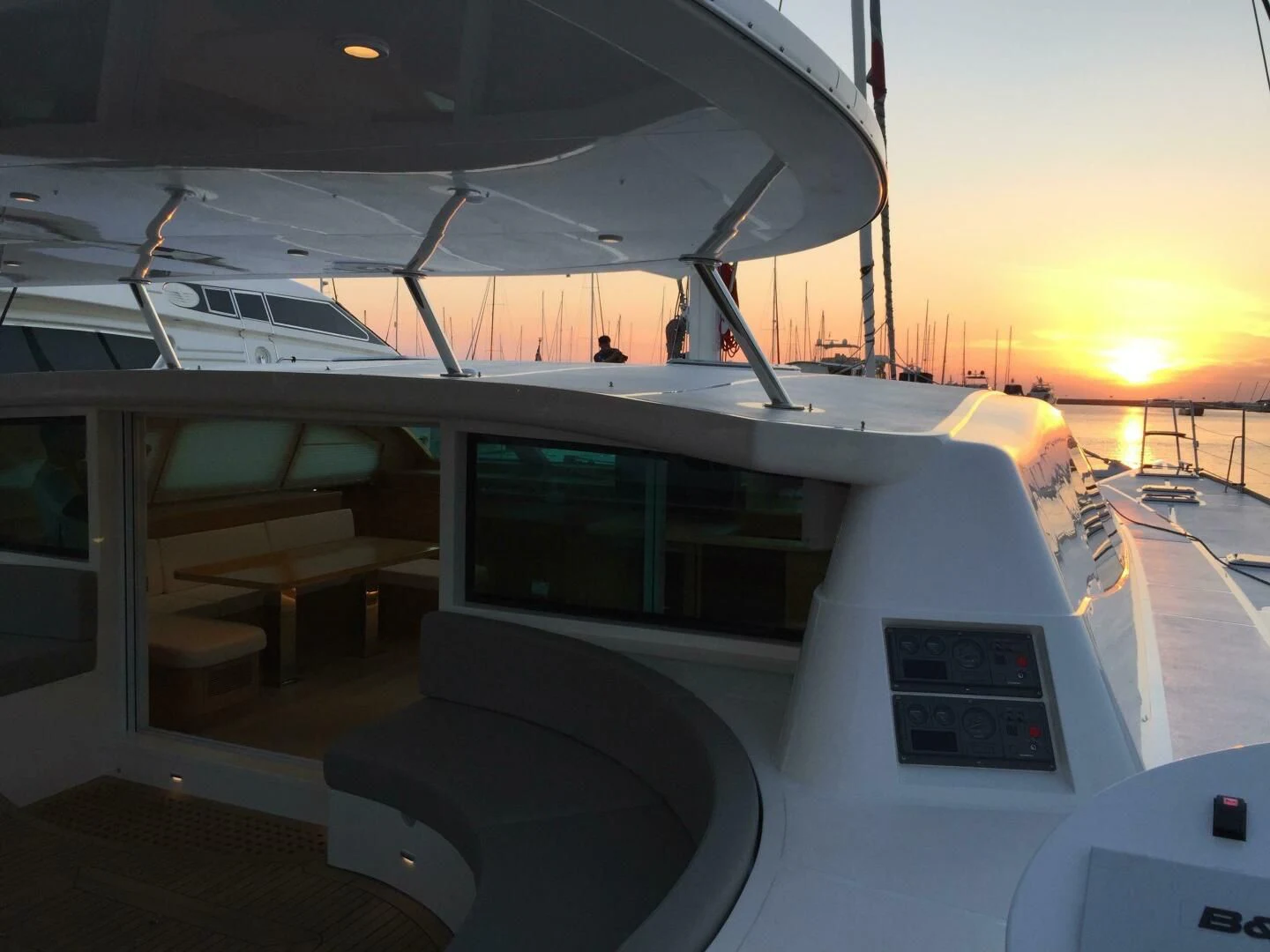 the inside of a boat aboard LAYSAN Yacht for Sale