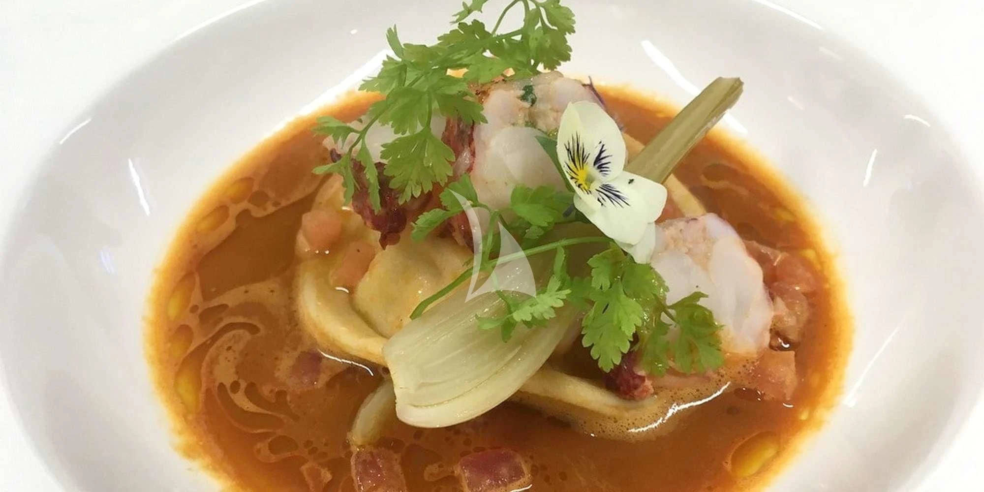 a bowl of soup aboard LAYSAN Yacht for Sale