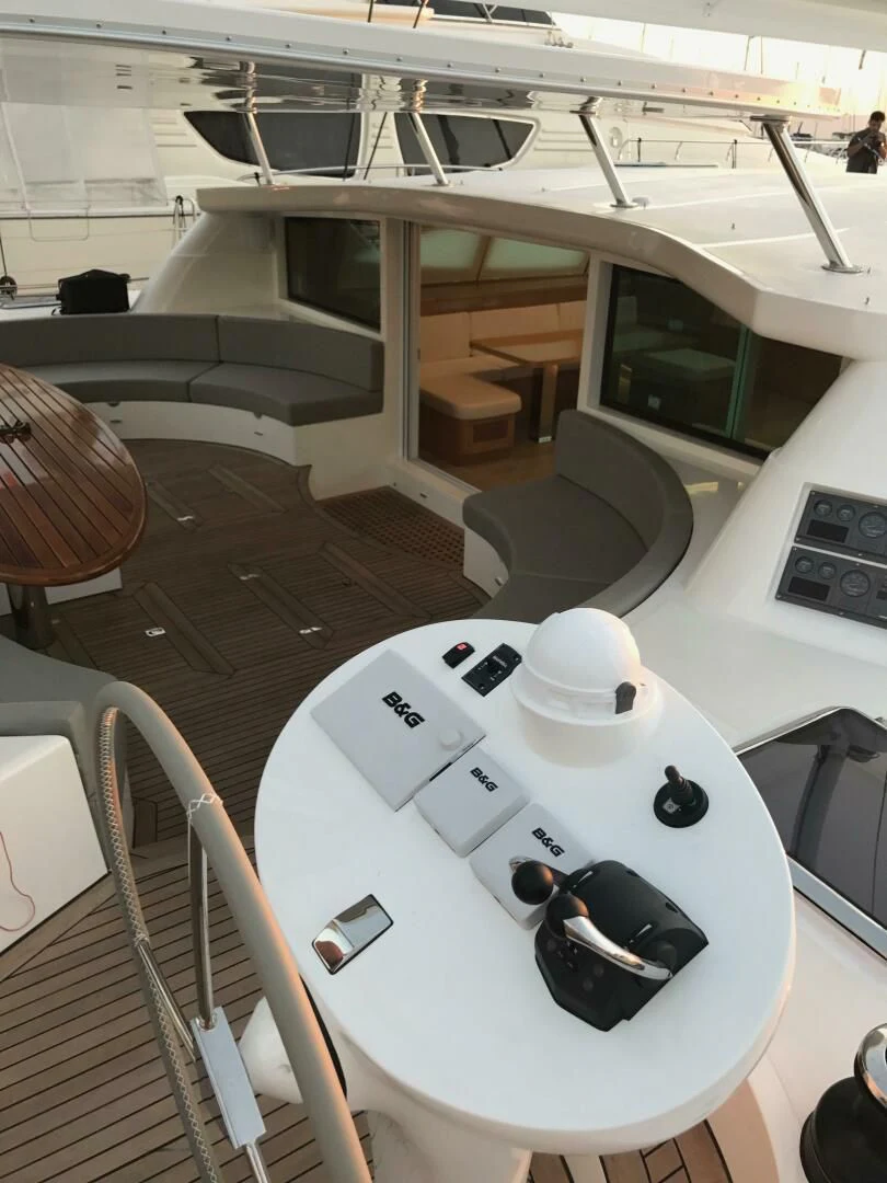 a white machine with a black screen aboard LAYSAN Yacht for Sale