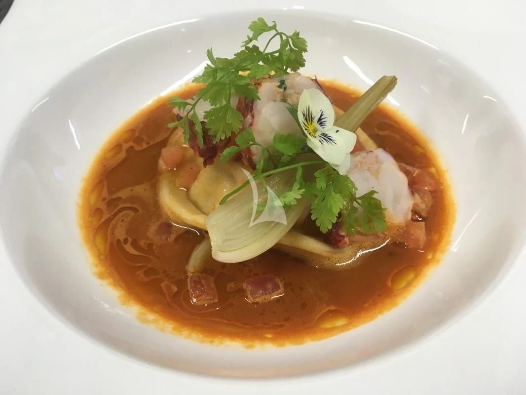 a bowl of soup aboard LAYSAN Yacht for Sale