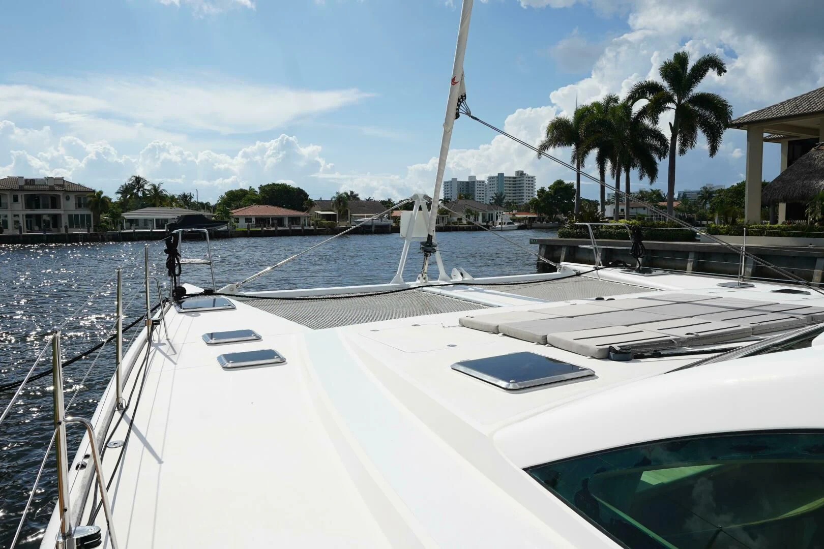 a person walking on a boat aboard LAYSAN Yacht for Sale