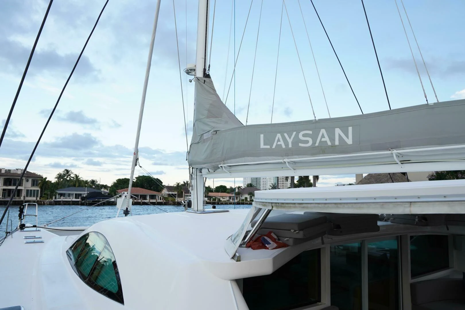 a boat on the water aboard LAYSAN Yacht for Sale