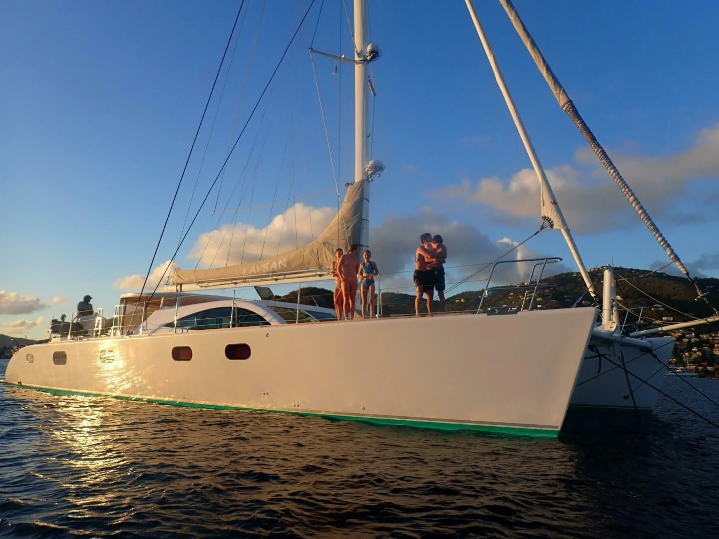 a boat on the water aboard LAYSAN Yacht for Sale