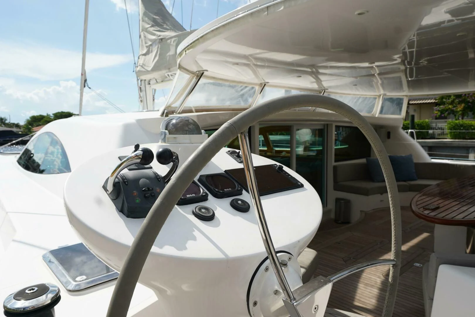 a white airplane with a propeller aboard LAYSAN Yacht for Sale