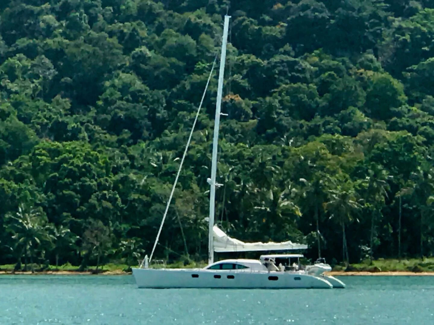 a sailboat on the water aboard LAYSAN Yacht for Sale
