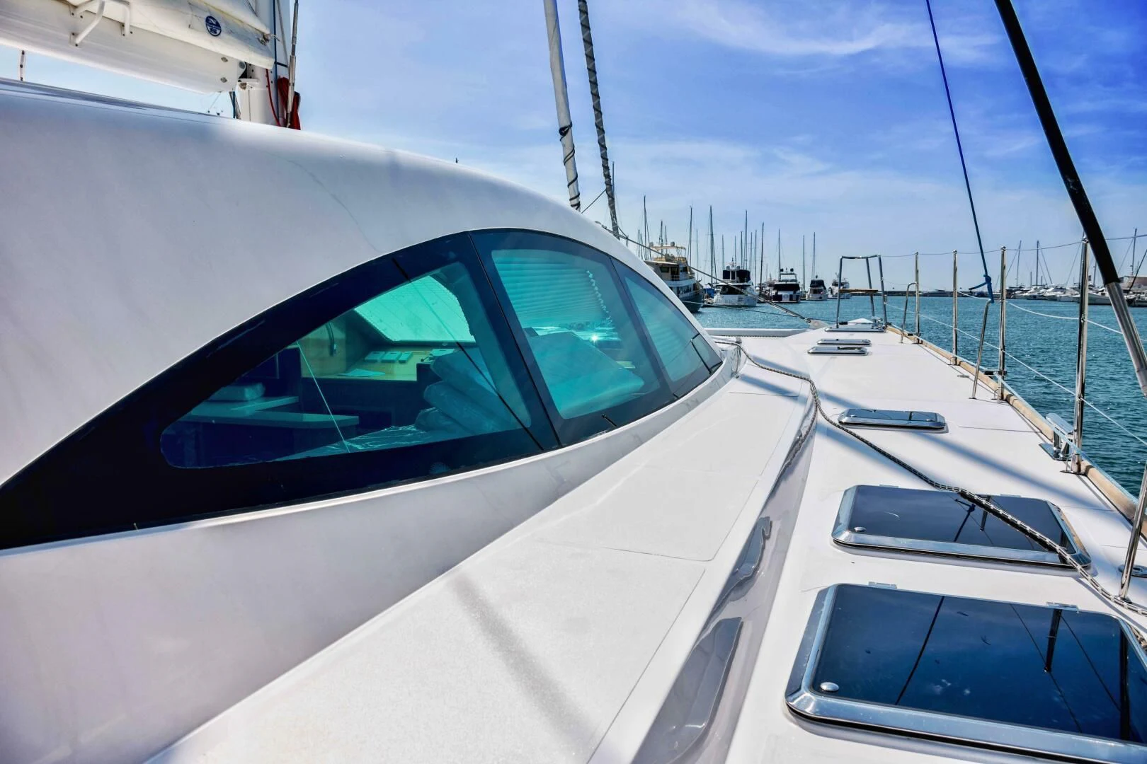 a car on a boat aboard LAYSAN Yacht for Sale