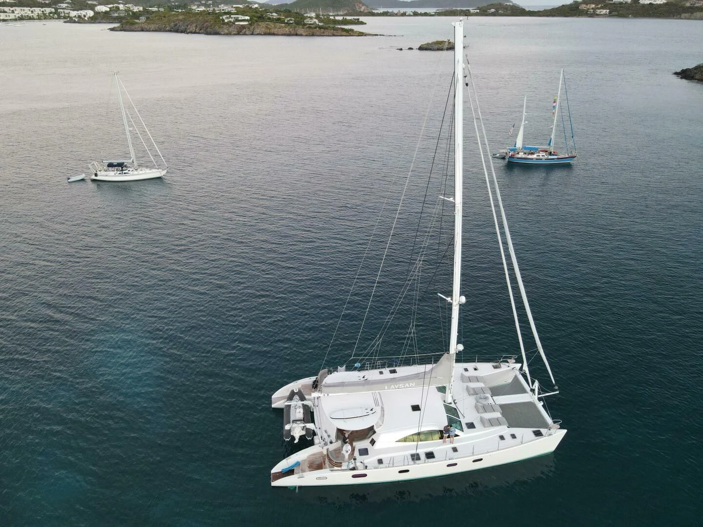 a group of boats in the water aboard LAYSAN Yacht for Sale