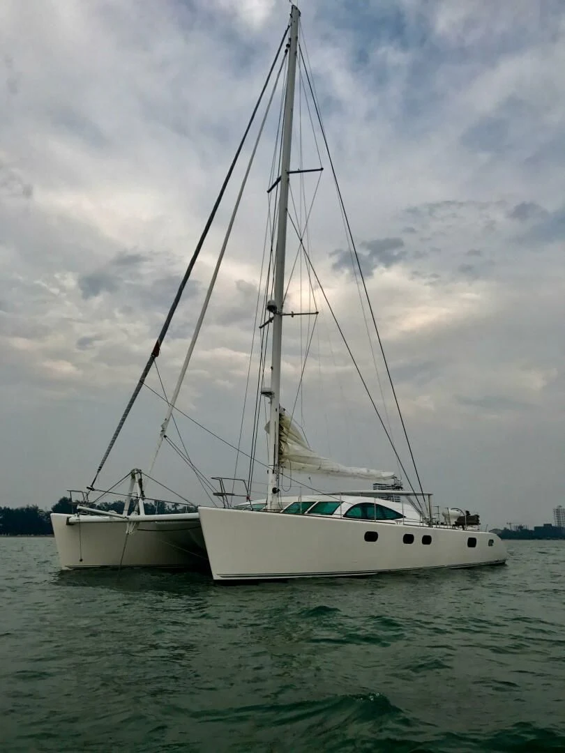 a group of sailboats on the water aboard LAYSAN Yacht for Sale