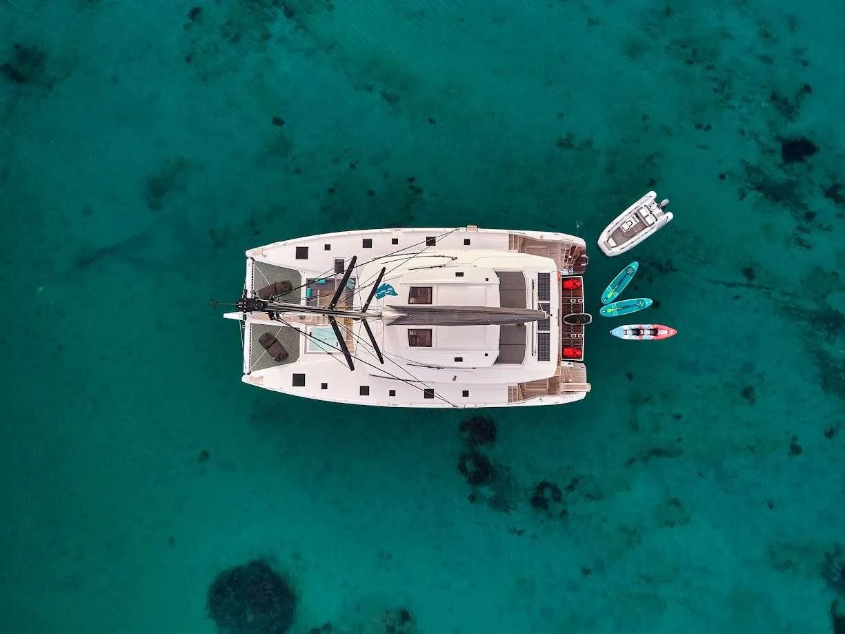 a boat in the water aboard DOLLY Yacht for Charter