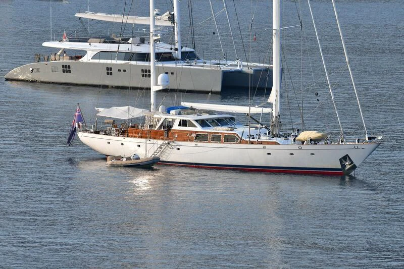 a group of boats in the water aboard FREEDOM Yacht for Sale
