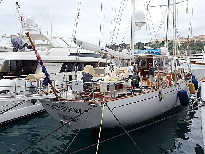 a boat with people on it aboard FREEDOM Yacht for Sale