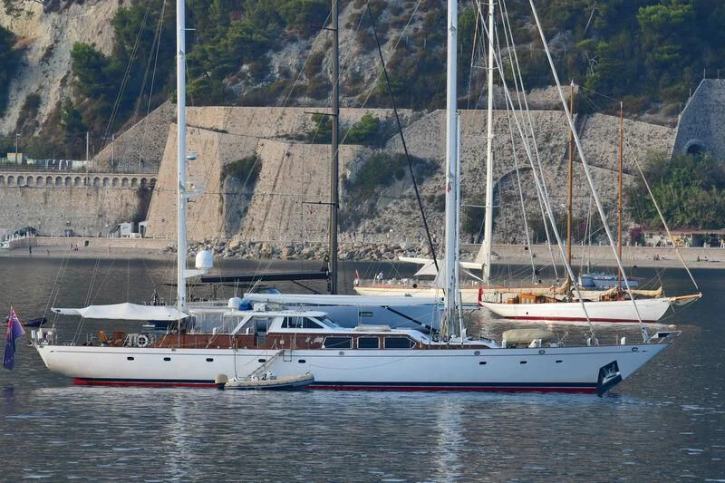 a boat on the water aboard FREEDOM Yacht for Sale