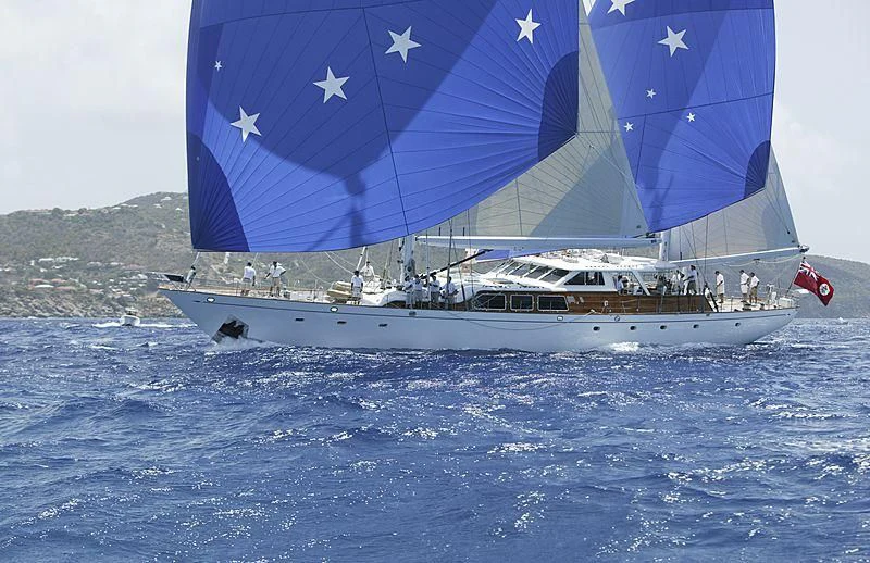a boat in the water aboard FREEDOM Yacht for Sale