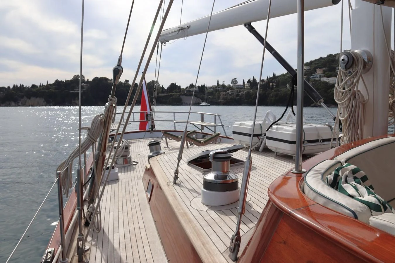 a boat on the water aboard KEEWAYDIN Yacht for Sale