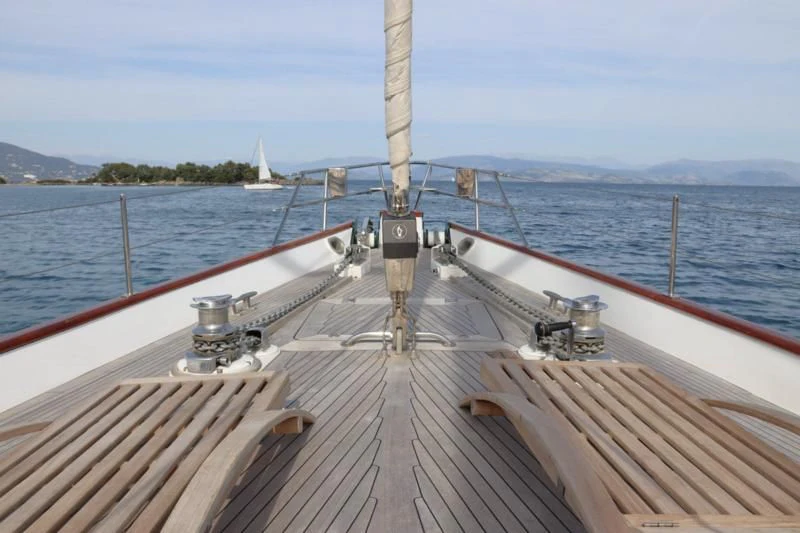 a boat on the water aboard KEEWAYDIN Yacht for Sale