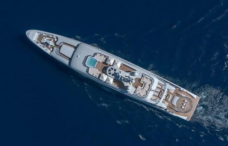 a satellite in space aboard LADY VERA Yacht for Sale