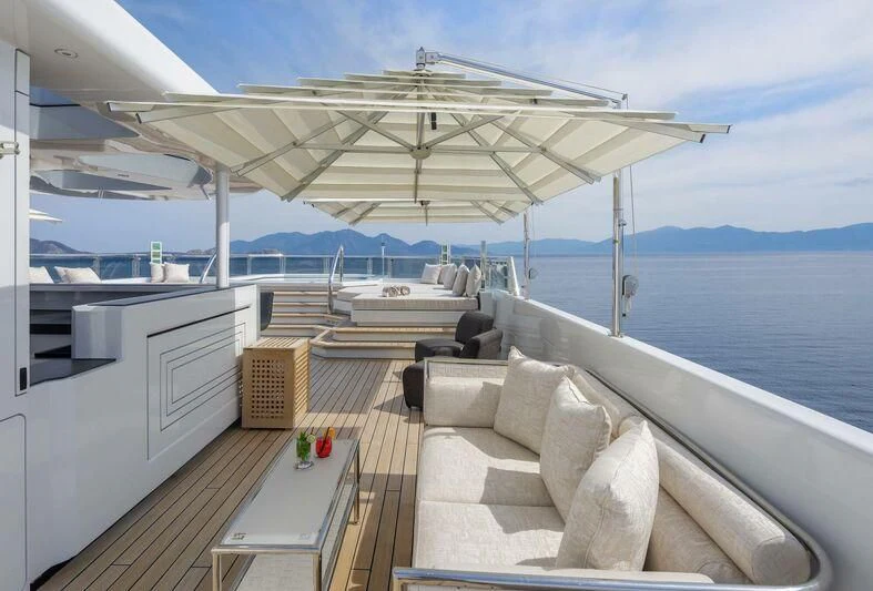 a boat on the water aboard LADY VERA Yacht for Sale
