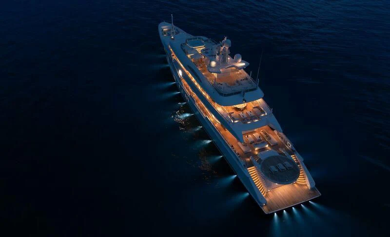 a boat in the water aboard LADY VERA Yacht for Sale