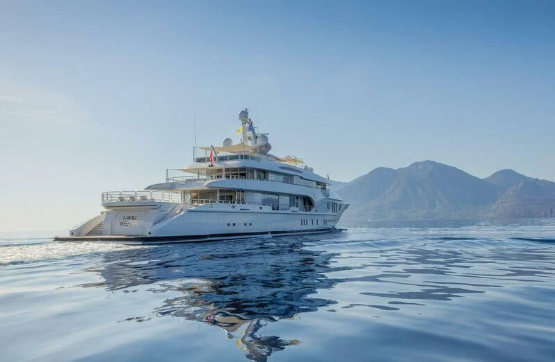 a boat on the water aboard LADY VERA Yacht for Sale