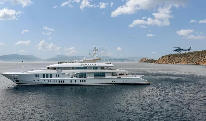 a boat in the water aboard LADY VERA Yacht for Sale