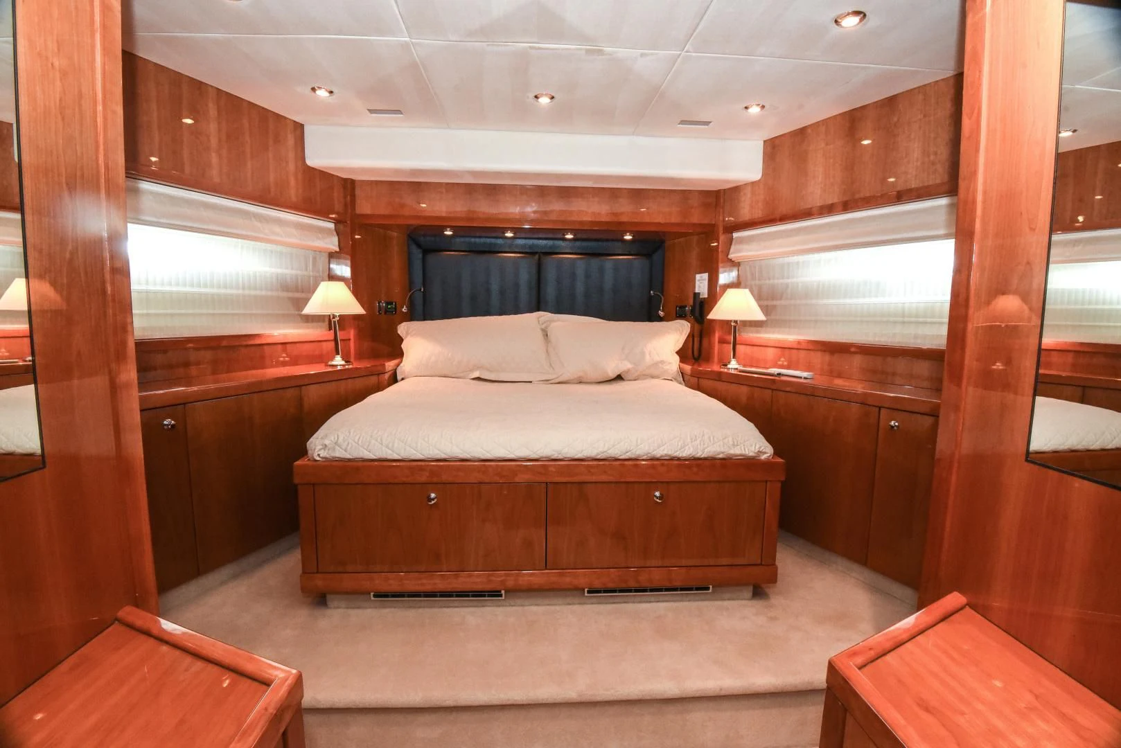 a bed in a cabin aboard DIABLO BLANCO Yacht for Sale