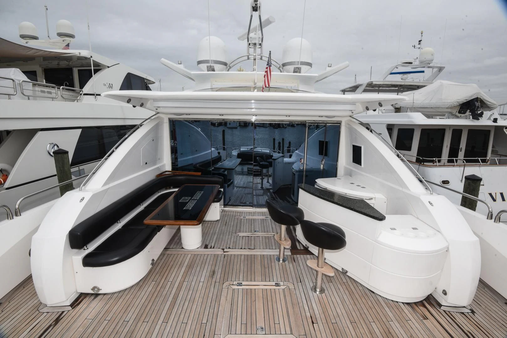 a row of white yachts aboard DIABLO BLANCO Yacht for Sale