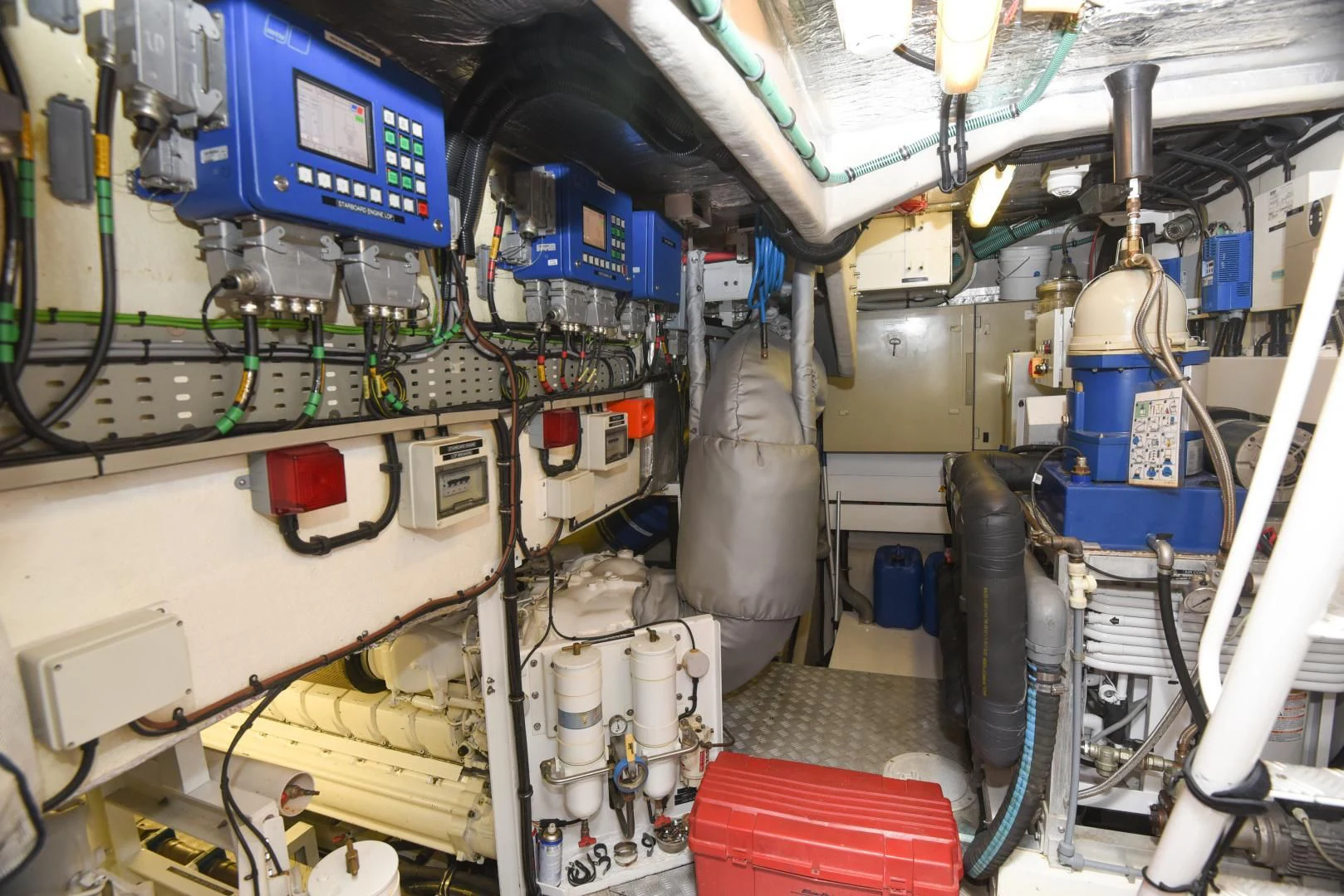 a room with machinery aboard DIABLO BLANCO Yacht for Sale