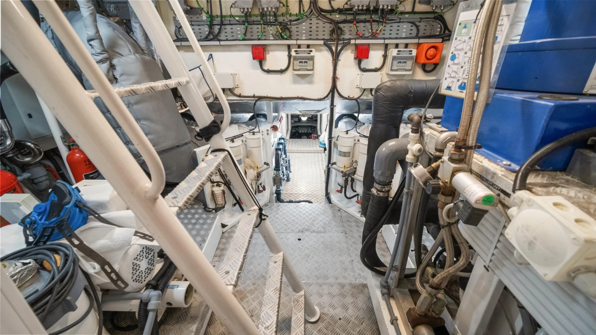 a machine with pipes aboard DIABLO BLANCO Yacht for Sale