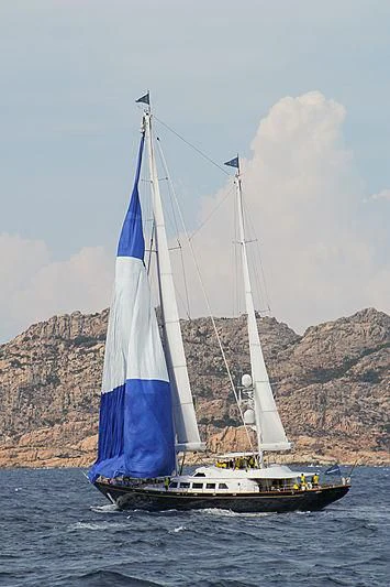 a sailboat on the water aboard THE AQUARIUS Yacht for Sale