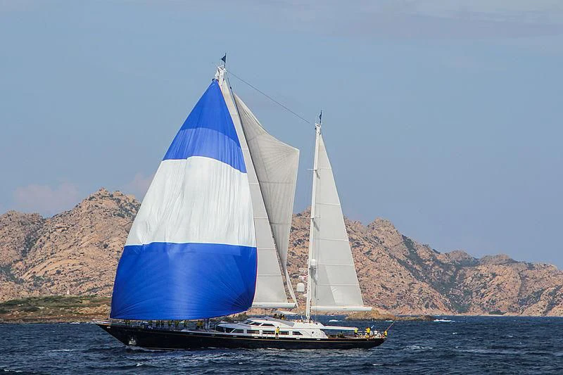 a sailboat on the water aboard THE AQUARIUS Yacht for Sale