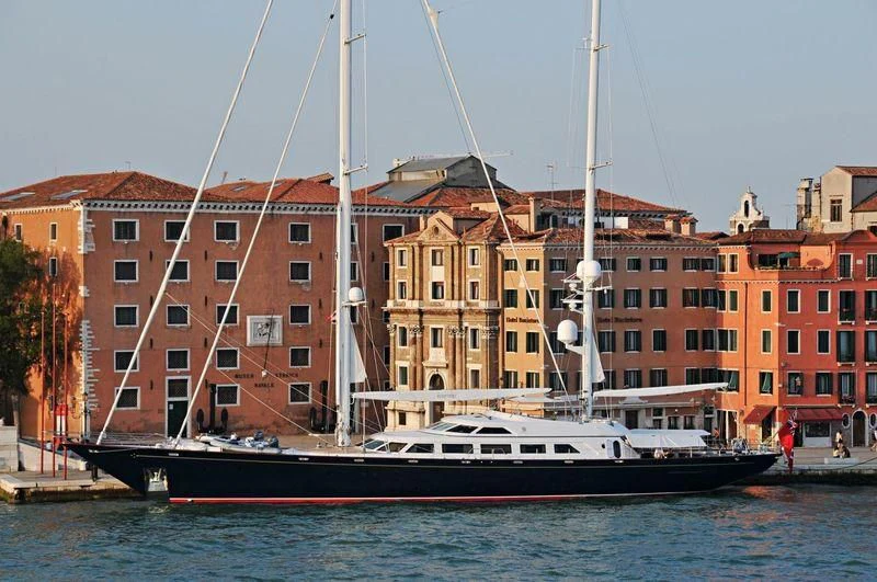 a boat in the water aboard THE AQUARIUS Yacht for Sale
