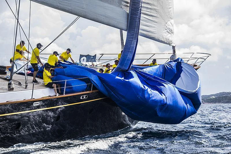 a group of people on a sailboat in the water aboard THE AQUARIUS Yacht for Sale