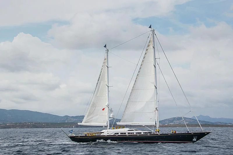 a sailboat on the water aboard THE AQUARIUS Yacht for Sale