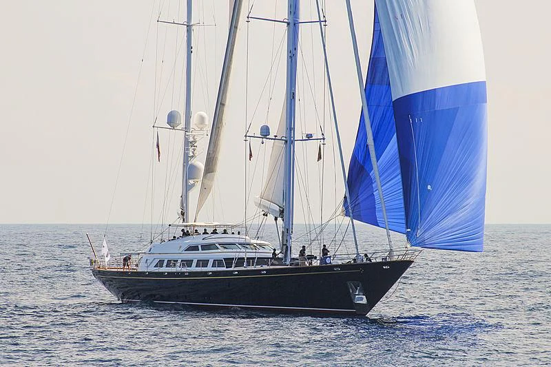 a boat sailing on the sea aboard THE AQUARIUS Yacht for Sale