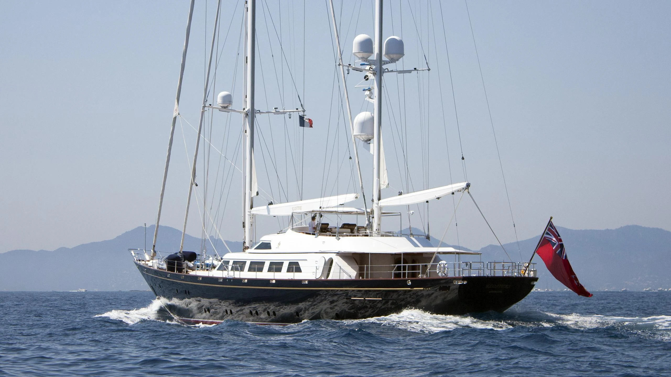 a boat sailing on the sea aboard THE AQUARIUS Yacht for Sale