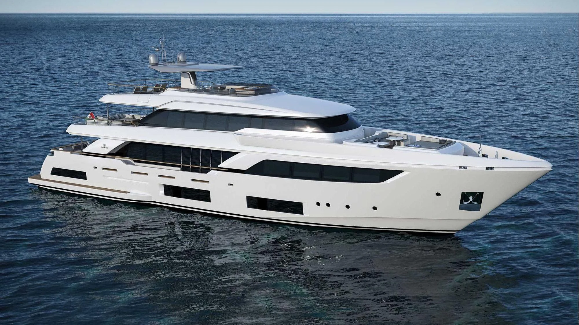 a white yacht in the water aboard NEWAL Yacht for Sale