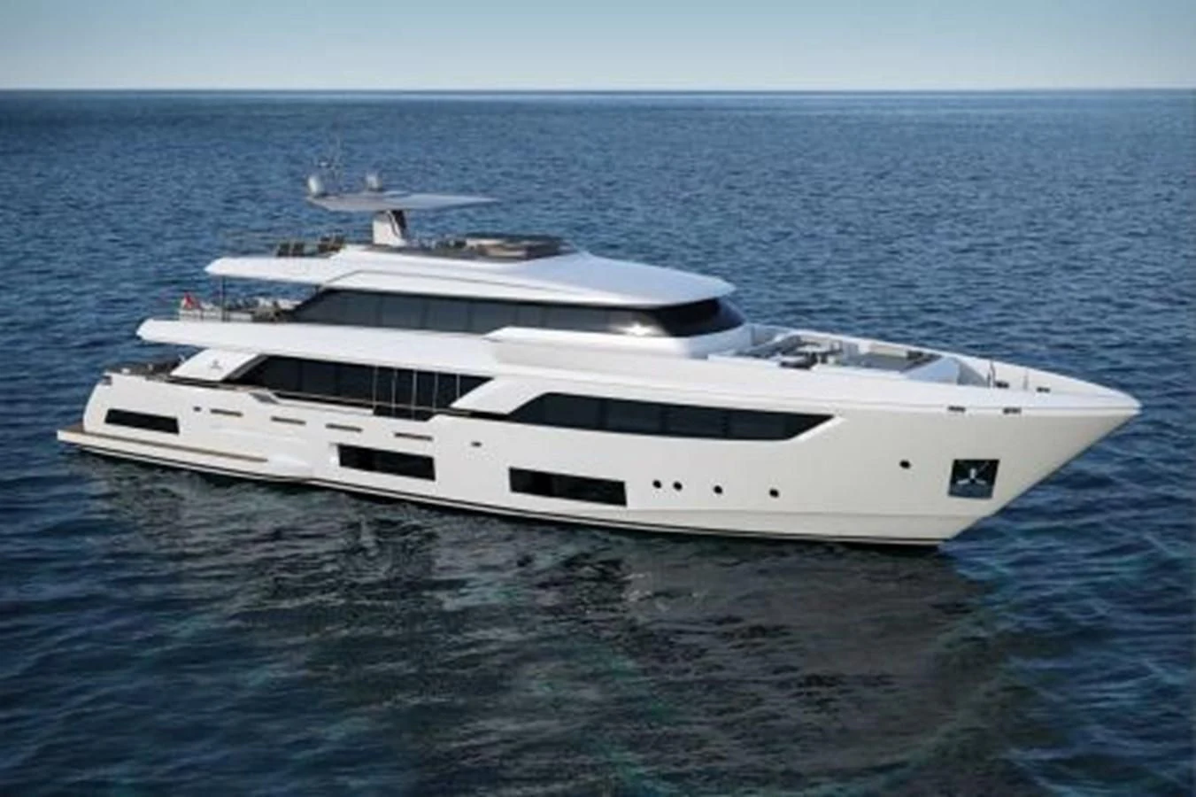 a white yacht in the ocean aboard NEWAL Yacht for Sale