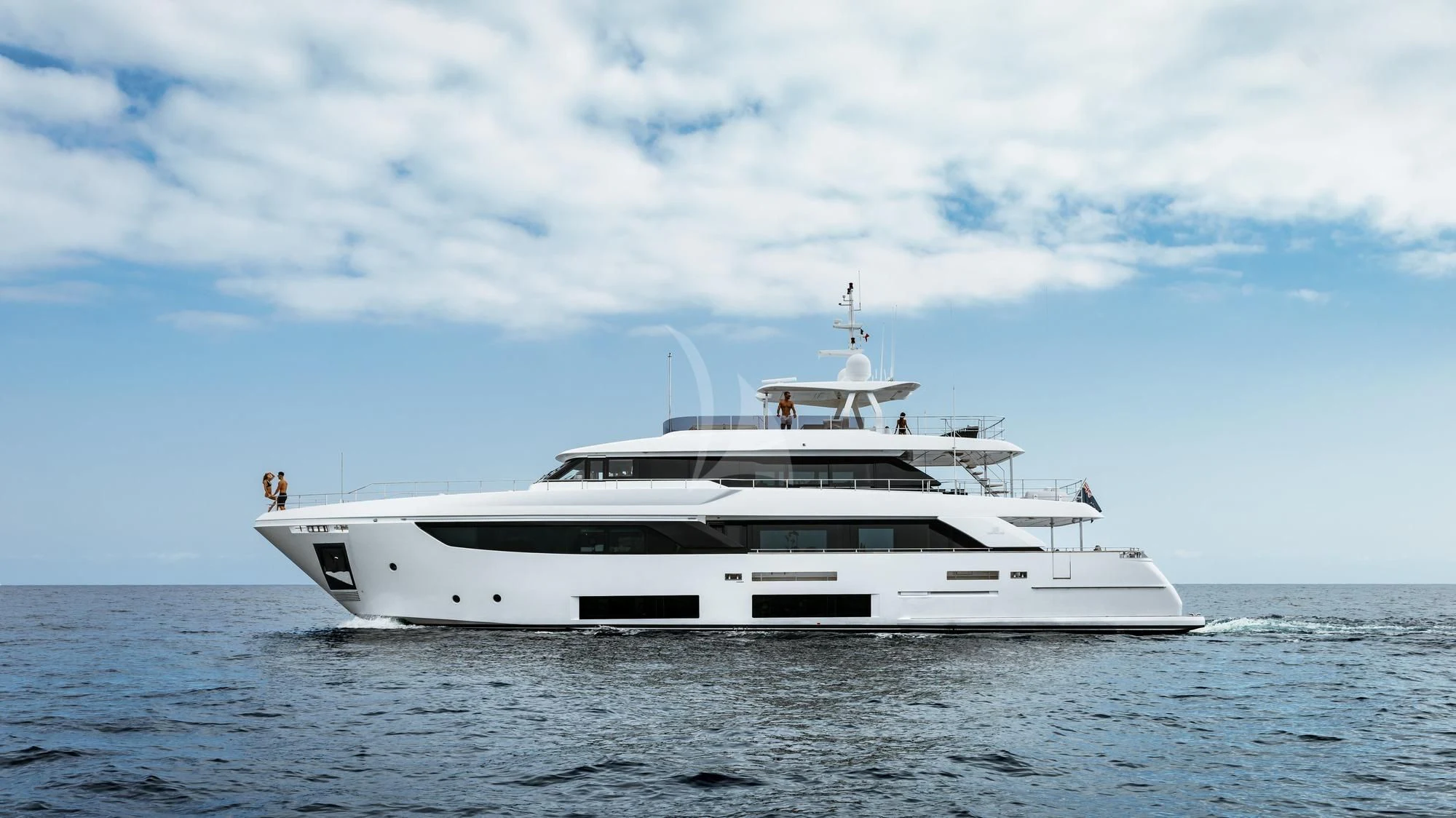 a white yacht in the water aboard NEWAL Yacht for Sale