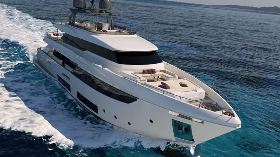 a white yacht on the water aboard NEWAL Yacht for Sale