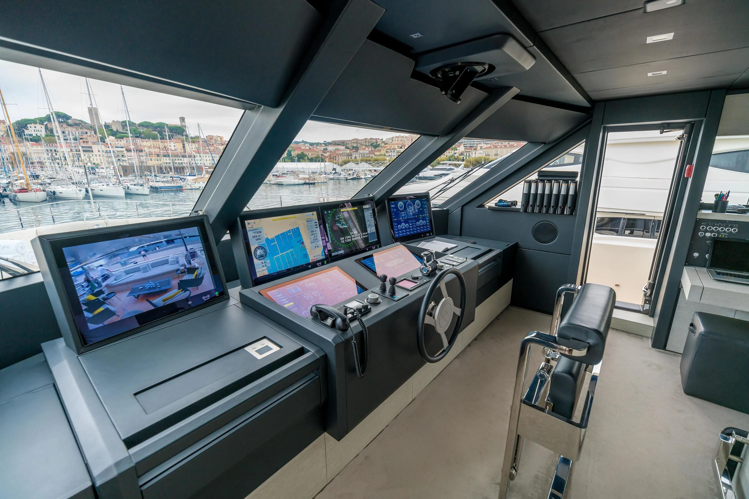 a room with many computers aboard NEWAL Yacht for Sale