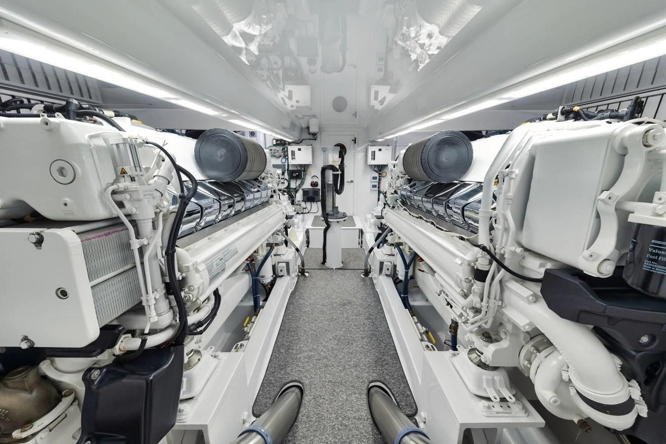 a large white machine aboard JARUCO Yacht for Sale