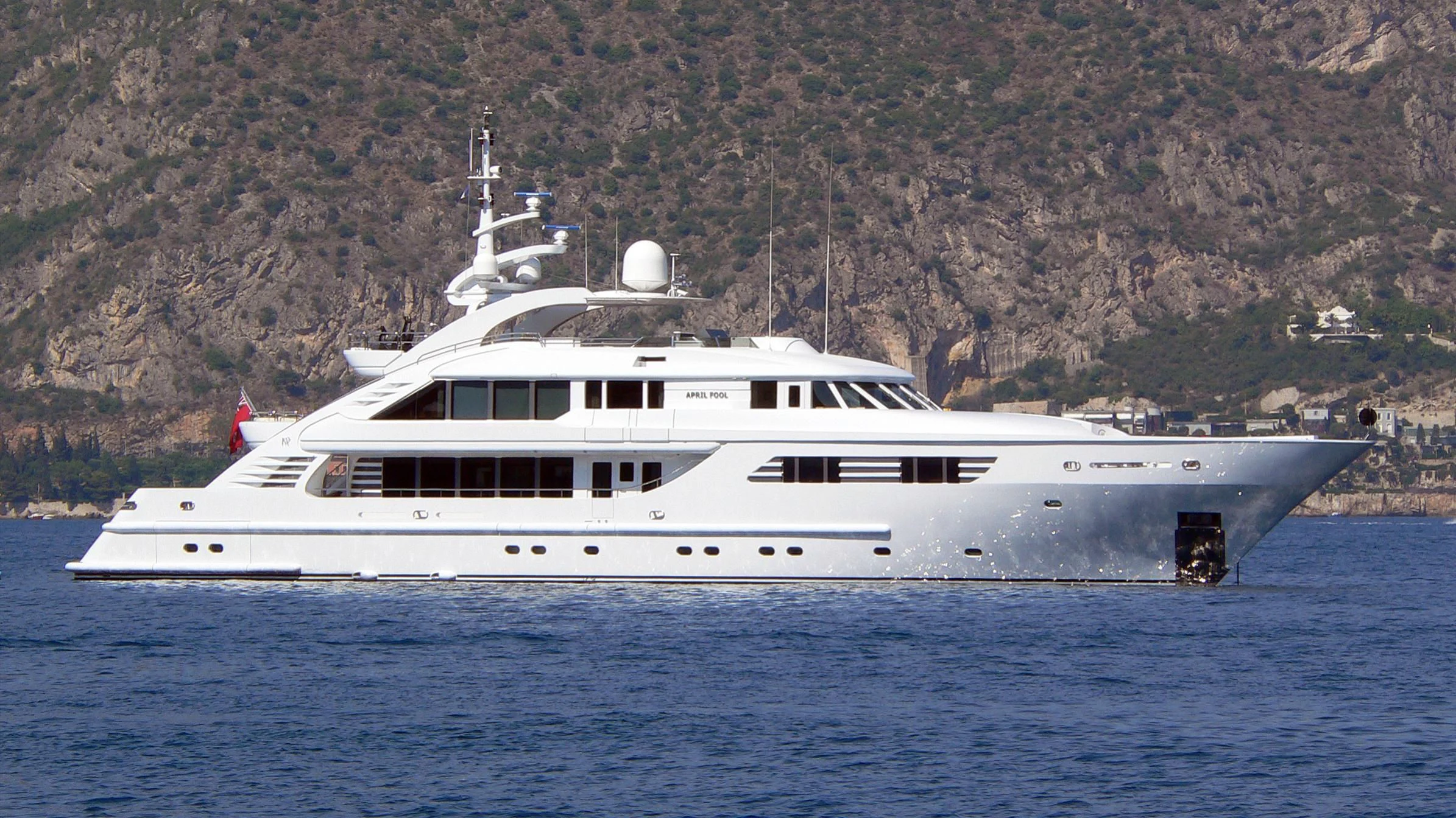 a white boat in the water aboard LADY MM Yacht for Sale